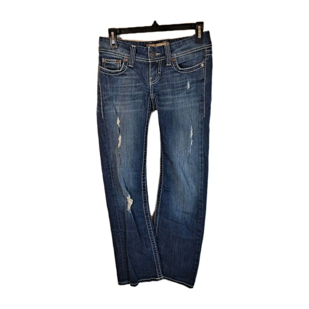 BKE Denim Women's Stella Jeans Size 25R (29x31) Slim Fit Flare Low-rise Stretch